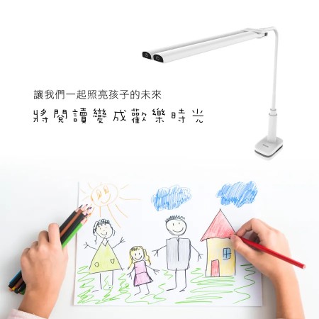 ｜KINYO｜自然光親子共讀夾燈｜雙頭觸控｜USB供電檯燈｜