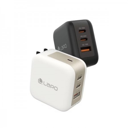 ｜LaPO｜Lch70｜70W 氮化鎵3口極速充電器｜
