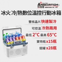 【MyAcore品好物】巨無霸可控溫 雙制冷/熱型 數位溫控車用行動冰箱 車用冰箱 24公升汽車迷你小冰箱(贈變壓器) 車載 露營 保鮮 車家兩用