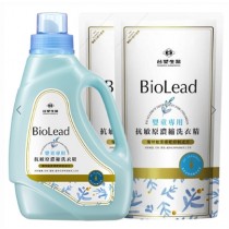 ｜台塑生醫Dr's Formula ｜BioLead抗敏原濃縮洗衣精｜嬰童專用｜1.2kg瓶裝X1+1kg補充包X2｜一箱5組