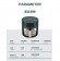 ｜Glolux｜3.5L智能 全景可視 觸控式 晶鑽玻璃氣炸鍋-綠金香 ｜ 贈全套2件組（304烤網+隔熱手套）｜