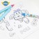 ｜NUNUKIDS｜Robocar Poli 波力 救援小英雄｜8色大豆蠟筆｜